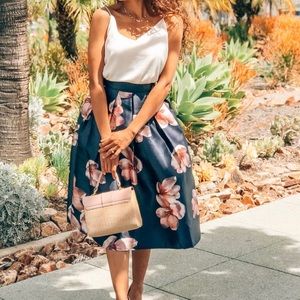 Chicwish A line floral skirt